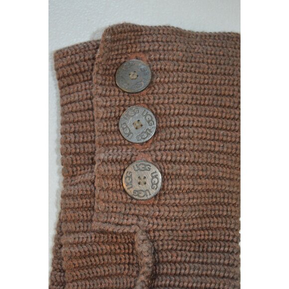 Vintage y2k UGG Australia Classic Cardy Brown Sock Boots Knit Logo US 6 Boho - Picture 5 of 9
